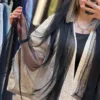 شال حریر مشکی مجلسی