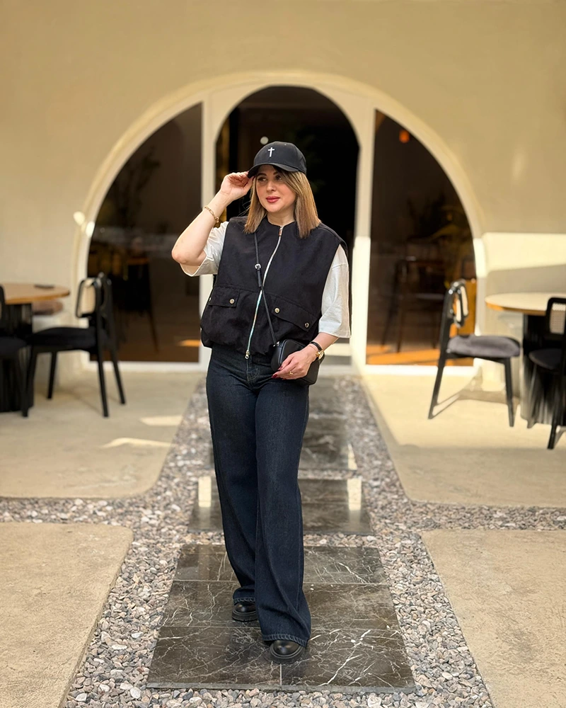 شلوار جین بگ سورمه ای 003