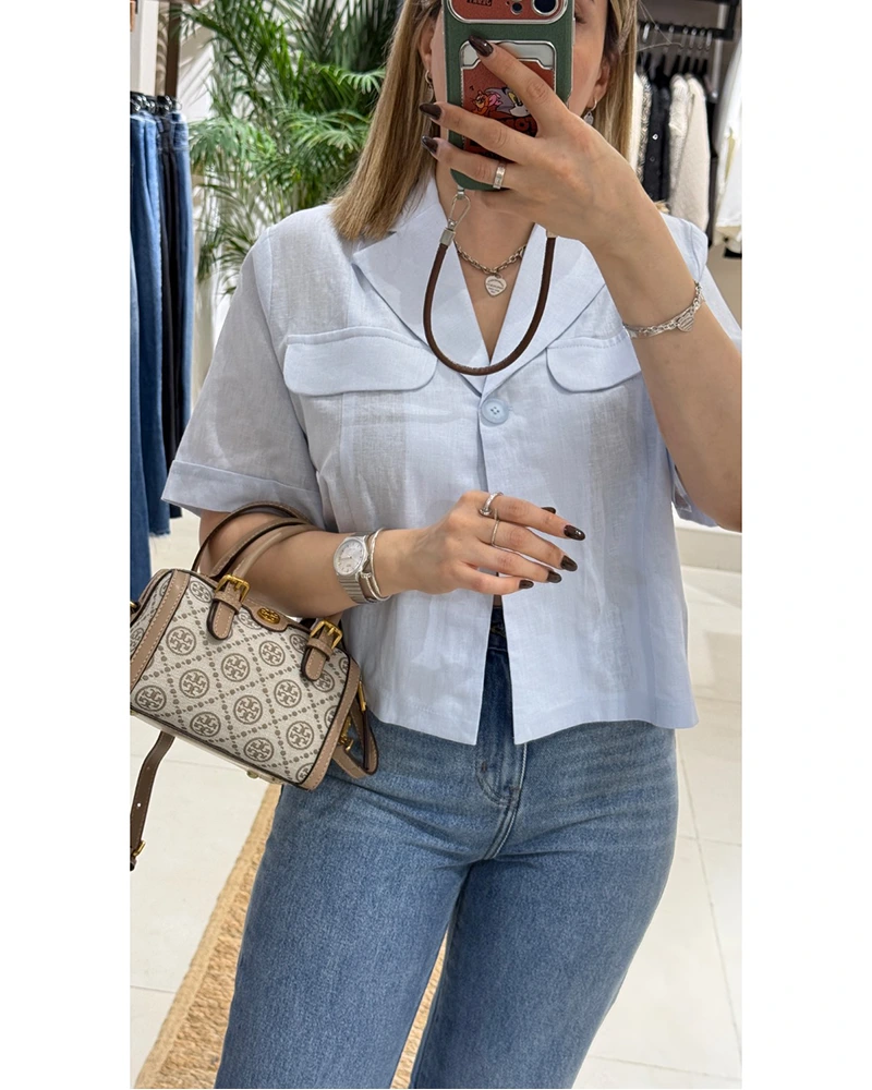 شومیز تک دکمه - Image 6